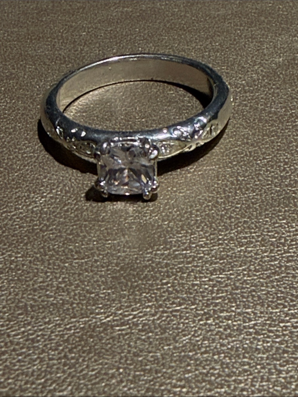 Silver Clear Stone Solitaire Ring - Elegant Women's Jewelry